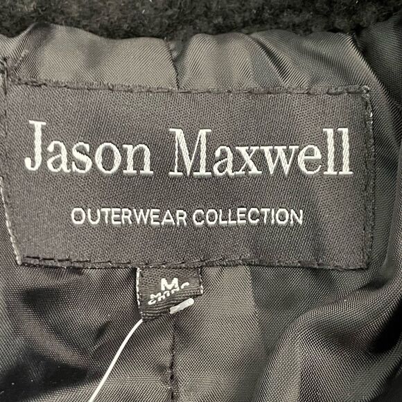 Jason Maxwell Oversized Black Faux Sherpa Teddy Coat Mid-Length M - Picture 7 of 10